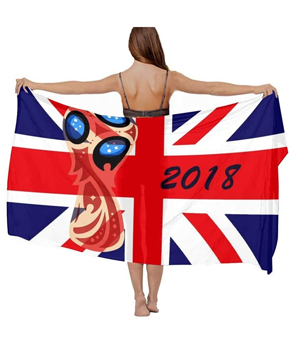 Cover-Ups Women Fashion Shawl Wrap Summer Vacation Beach Towels Swimsuit Cover Up - England 2018 Soccer Cup - CE190HKH0M0 $45.37