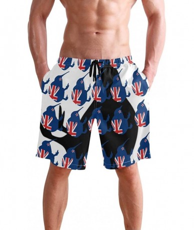 Board Shorts Men's Quick Dry Swim Trunks with Pockets Beach Board Shorts Bathing Suits - New Zealand Flag Kiwi - CV19529GLNO ...