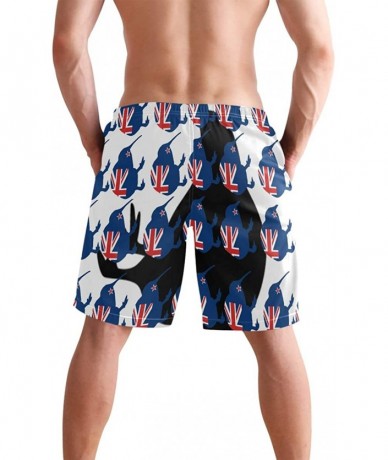 Board Shorts Men's Quick Dry Swim Trunks with Pockets Beach Board Shorts Bathing Suits - New Zealand Flag Kiwi - CV19529GLNO ...