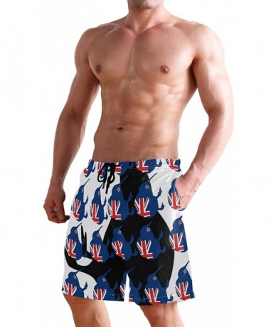 Board Shorts Men's Quick Dry Swim Trunks with Pockets Beach Board Shorts Bathing Suits - New Zealand Flag Kiwi - CV19529GLNO ...