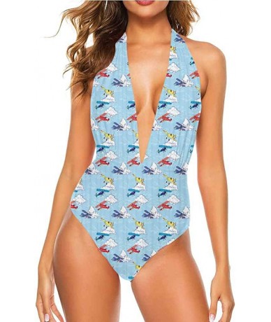 One-Pieces Athletic Training Bathing Suit Sketch Jungle Great Fashion Piece - Multi 29 - C519D3I2832 $72.13