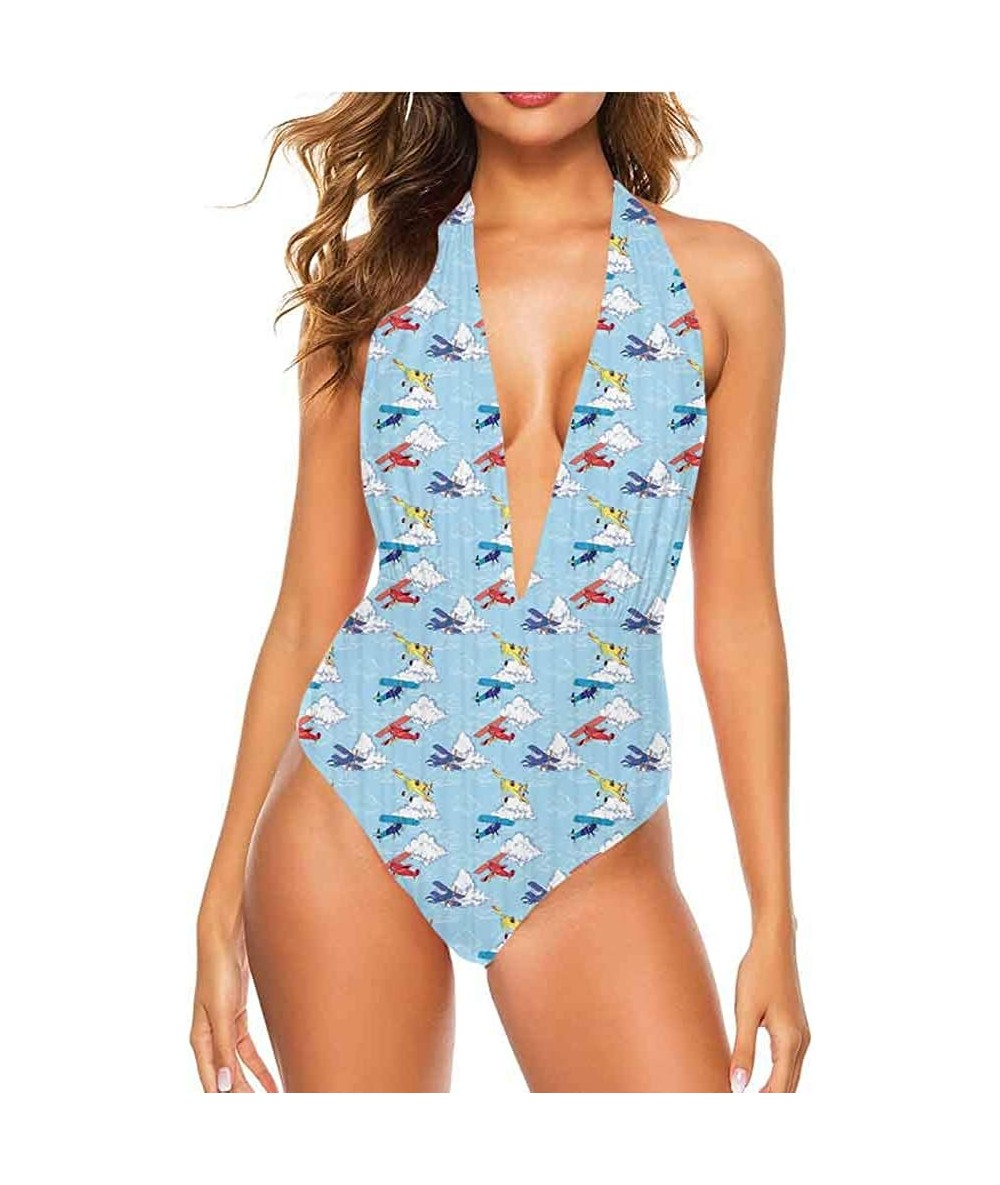 One-Pieces Athletic Training Bathing Suit Sketch Jungle Great Fashion Piece - Multi 29 - C519D3I2832 $72.13