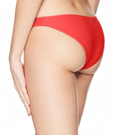 Tankinis Women's Quick Dry Compression Solid Bikini Bottom - Speed Red - CL189QQ95D7 $59.24