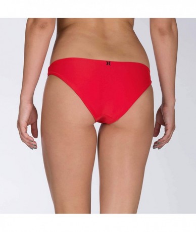 Tankinis Women's Quick Dry Compression Solid Bikini Bottom - Speed Red - CL189QQ95D7 $59.24