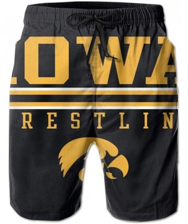 Board Shorts Men's Quick Dry Swim Shorts with Mesh Lining Swimwear Bathing Suits Leisure Shorts - Iowa Hawkeyes-14 - CT190T3I...