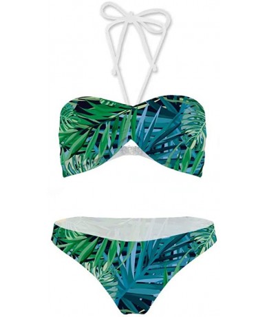 Sets Women's Sexy Bikini Swimsuit Tropical Floral Print Swimwear - Q1 - CU18RCNQWNM $42.79