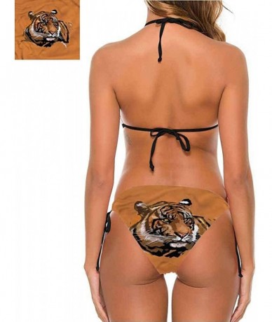 Bottoms Bikini Safari- Collage Local Wild Animals Fits All Different Body Types - Multi 05-two-piece Swimsuit - C319E7MRUXA $...