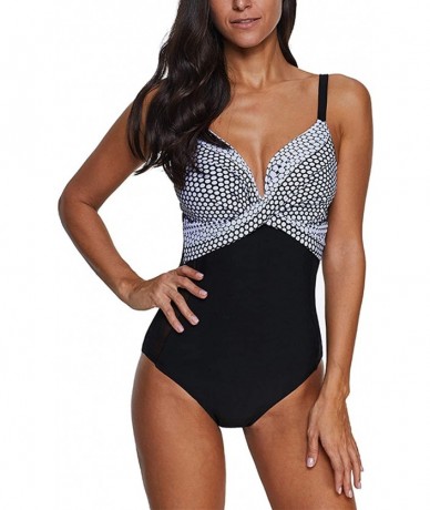 Racing Women's Monokini Front Cross One Piece Swimsuits Tummy Control Swimwear - 13 - CQ18RRYDIEZ $49.98