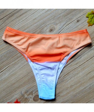 Tankinis Sexy Woman Rainbow Print Bikini Thongs Bathing Beach Wear Swimming Bottoms-Summer Beach Vacation Bathing Swimming Su...