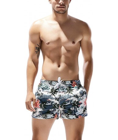 Trunks Mens Swim Trunks Quick Dry Swimwear Board Shords Bathing Suits for Men - Black - CB18RHT5C3X $31.24