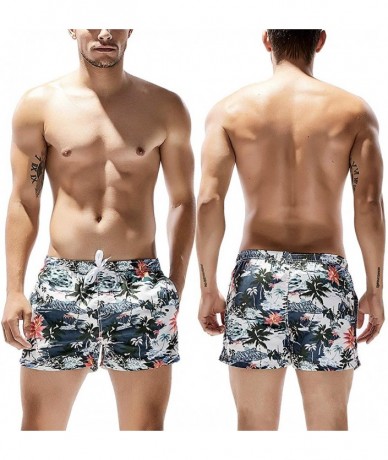 Trunks Mens Swim Trunks Quick Dry Swimwear Board Shords Bathing Suits for Men - Black - CB18RHT5C3X $31.24