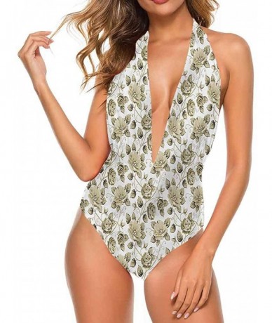 Cover-Ups Super Cute Bikini Victorian- Damask Swirls Leaves for Bachelorette Party - Multi 04 - C319D6DMN9W $79.44