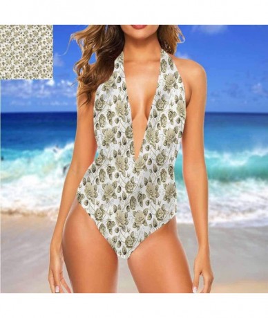 Cover-Ups Super Cute Bikini Victorian- Damask Swirls Leaves for Bachelorette Party - Multi 04 - C319D6DMN9W $79.44