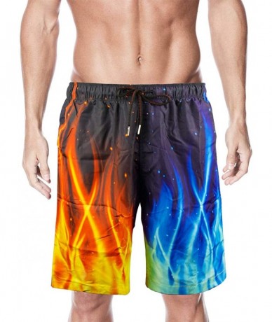 Board Shorts Mens Funny Swim Trunks 3D Graphic Print Quick Dry Surf Beach Board Shorts with Mesh Lining - Style8 - CM18RZEYHH...