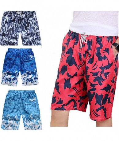 Trunks Shorts Swim Trunks Quick Dry Beach Surfing Running Swimming Water Pants - Light Blue - CA18O4WLGH5 $18.70