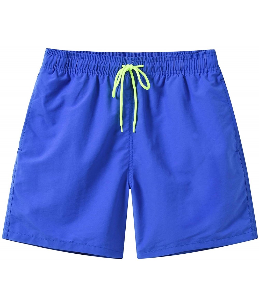 Trunks Men's Swim Trunks Quick Dry Bathing Suits Beach Shorts with Mesh Lining - Ydeep Blue - C718KII3IUN $37.14