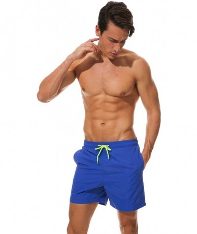 Trunks Men's Swim Trunks Quick Dry Bathing Suits Beach Shorts with Mesh Lining - Ydeep Blue - C718KII3IUN $37.14