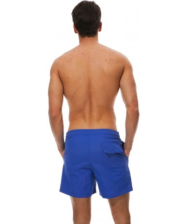 Trunks Men's Swim Trunks Quick Dry Bathing Suits Beach Shorts with Mesh Lining - Ydeep Blue - C718KII3IUN $37.14