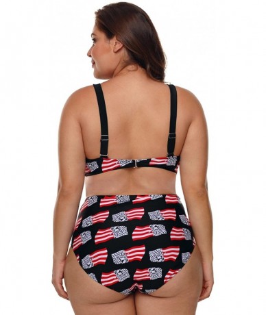 One-Pieces Woman's Sexy Usa America Flag One Piece Swimsuit Swimwear - Usa Flag3 - CM18G8LD0A4 $43.81