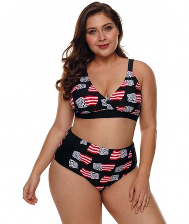 One-Pieces Woman's Sexy Usa America Flag One Piece Swimsuit Swimwear - Usa Flag3 - CM18G8LD0A4 $43.81