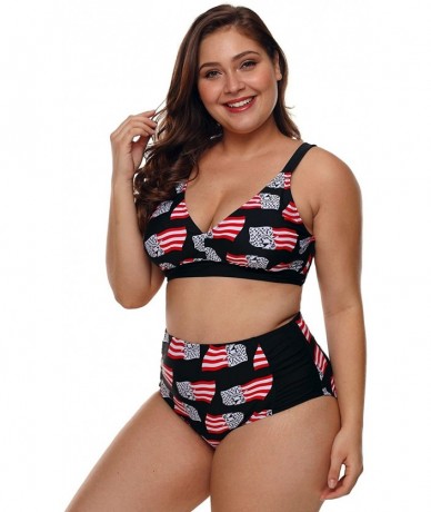 One-Pieces Woman's Sexy Usa America Flag One Piece Swimsuit Swimwear - Usa Flag3 - CM18G8LD0A4 $43.81