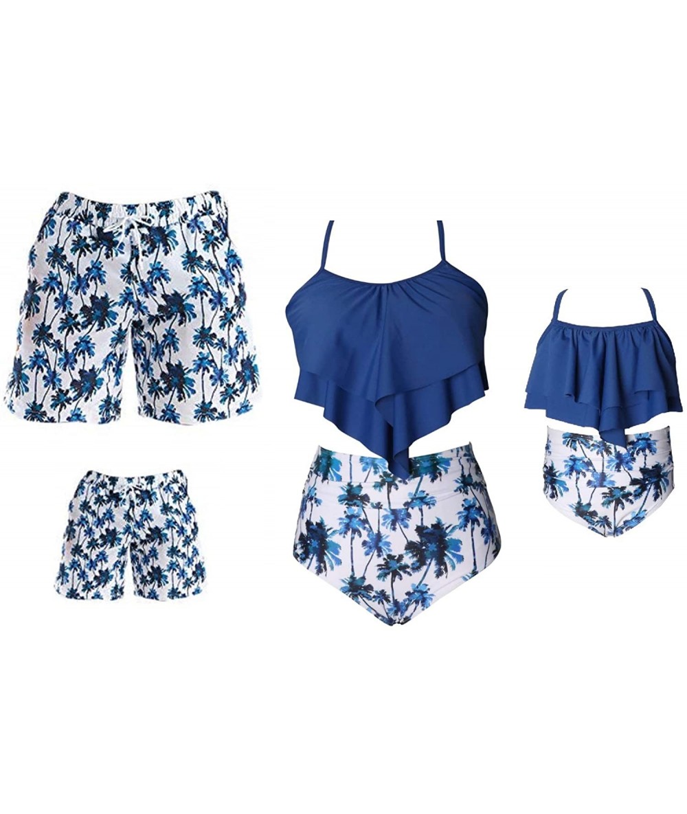 Sets Family Matching Swimwear Set Mother Daughter Bikini Swimsuits Father Son Swim Trunk Bathing Suit - Girls - CC1963LA46W $...