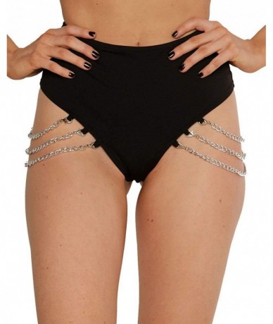 Board Shorts Women's High Waisted Rave Booty Shorts Bottoms - Chained Up - CR12M1CANPH $54.52