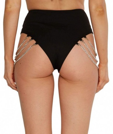 Board Shorts Women's High Waisted Rave Booty Shorts Bottoms - Chained Up - CR12M1CANPH $54.52