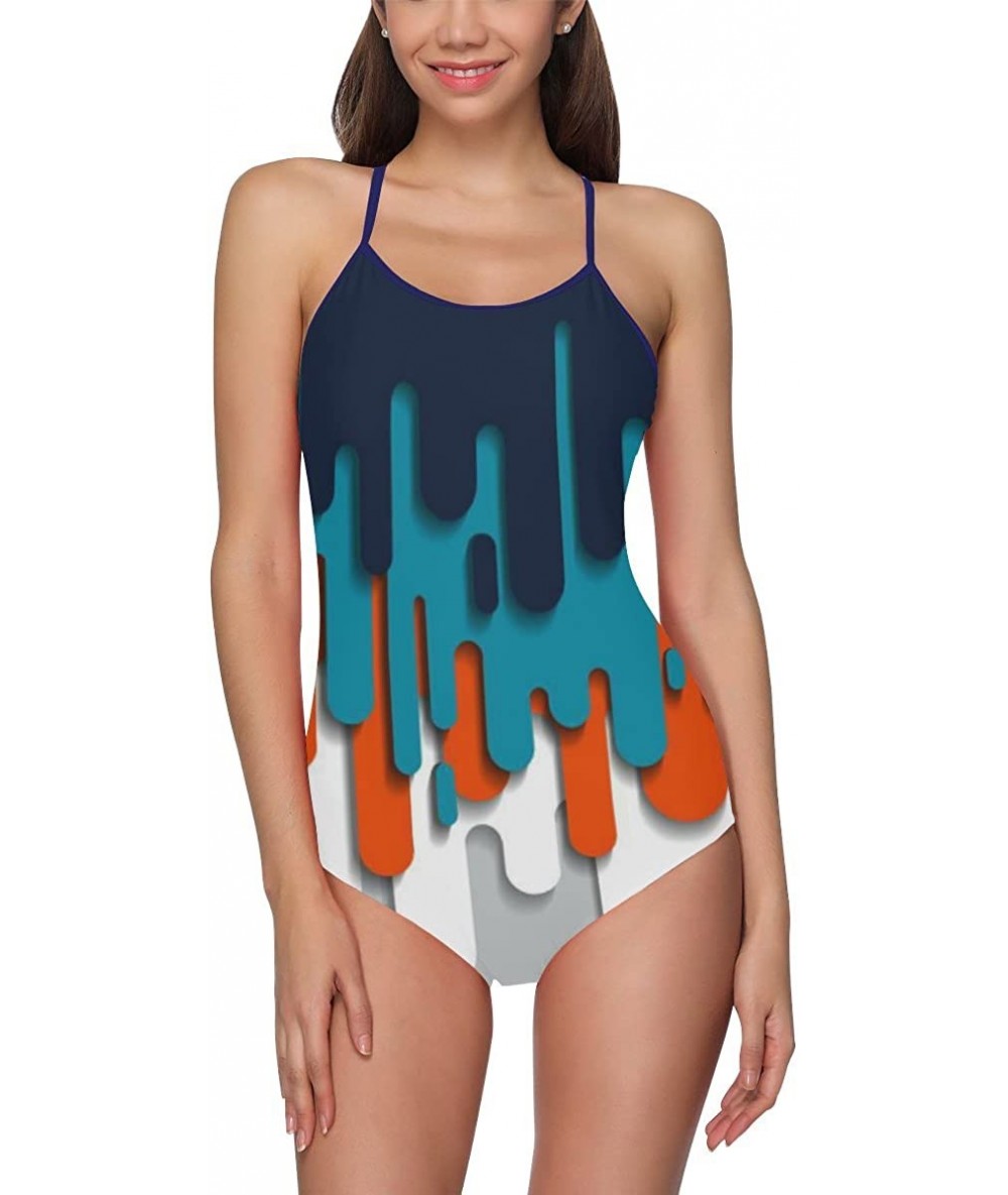 One-Pieces Unique Custom One Piece Swimsuit Swimwear Bathing Suit for Women Juniors (XS-3XL) - Multi 10 - C518EL9ERWE $49.57