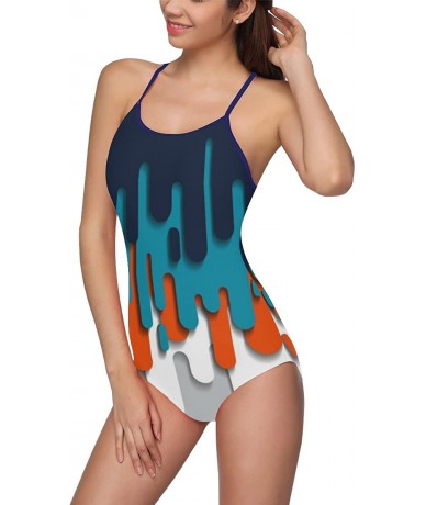 One-Pieces Unique Custom One Piece Swimsuit Swimwear Bathing Suit for Women Juniors (XS-3XL) - Multi 10 - C518EL9ERWE $49.57