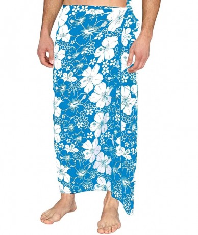 Cover-Ups Women's Plus Size Swimwear Pareo Sarong Bikini Coverups Wrap Full Long - Teal Blue_r819 - CN11IL9DDNF $26.11