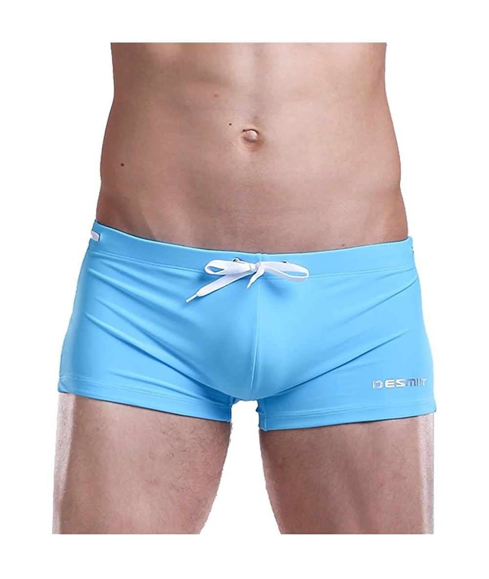 Trunks Men's Solid Swimming Shorts Fashion Swimwear - 1 Lightblue - CN12DJ7CY01 $23.69