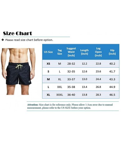 Trunks Mens Swim Trunks Quick Dry Swim Shorts Waterproof Bathing Suit Swimsuit with Pockets - Sky Blue - C21987N4XLM $27.71