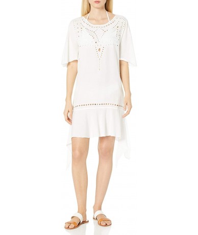 Cover-Ups Women's Solid Gabi Caftan Cover Up - White - CV12NRY4IG7 $43.12