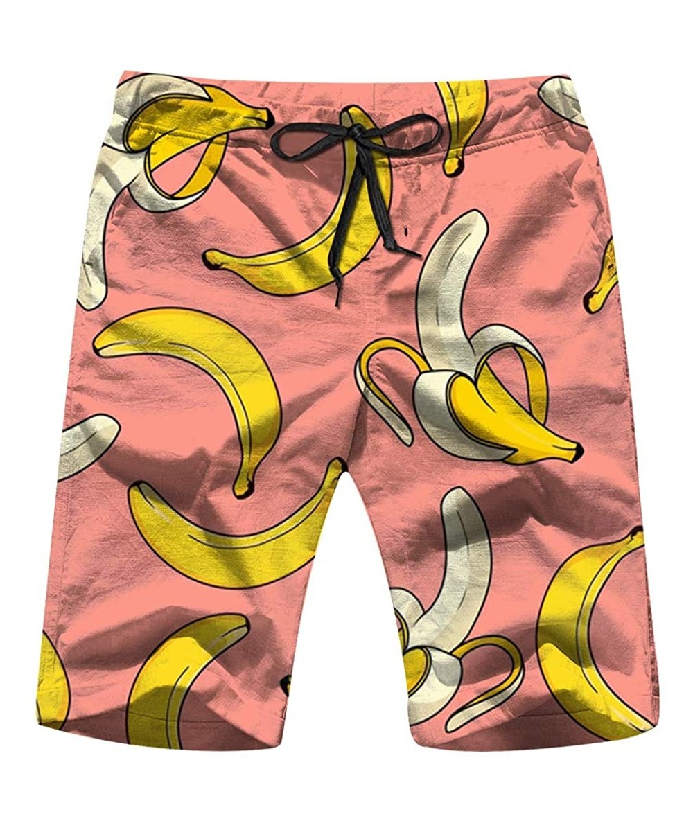 Board Shorts Stylish Bananas Banana Food and Drink Men'S Swim Trunks and Workout Shorts Swimsuit Or Athletic Shorts - Adults ...