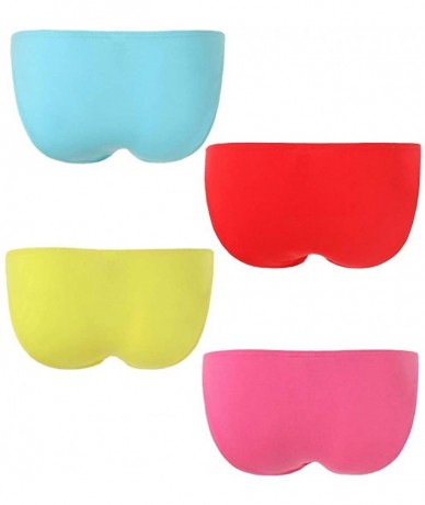 Briefs Men's Underwear Sexy Briefs Low Rise Cool Boxers Pack Set - Red- Yellow- Pink&sky Blue - CQ18YG4SZZH $37.73