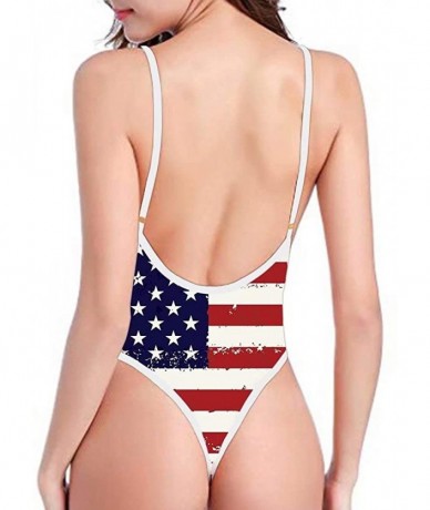 Racing Sexy Swimsuits for Women High Cut One Piece Backless Swimwear Bathing Suit(2 Sizes Smaller Than Standard) - American F...