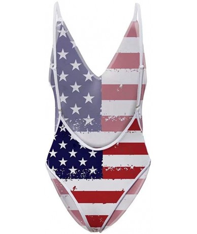 Racing Sexy Swimsuits for Women High Cut One Piece Backless Swimwear Bathing Suit(2 Sizes Smaller Than Standard) - American F...