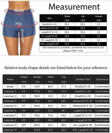 Board Shorts Women's Swim Shorts High Waist Boy Shorts Swimsuit Bottoms Bikini Tankini Bathing Suit Boardshorts - Dark Blue -...