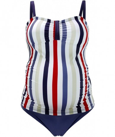 Sets Maternity Tankini - Pregnancy Swimwear - Swimsuit-Set - UV-Protection 50 - German Brand - 7000 - Colorful-stripes - CJ18...