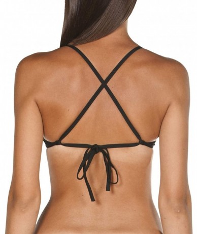 Racing Women's Rule Breaker Feel Triangle MaxLife Bikini Top - Black - CX18CKLO0L7 $39.80