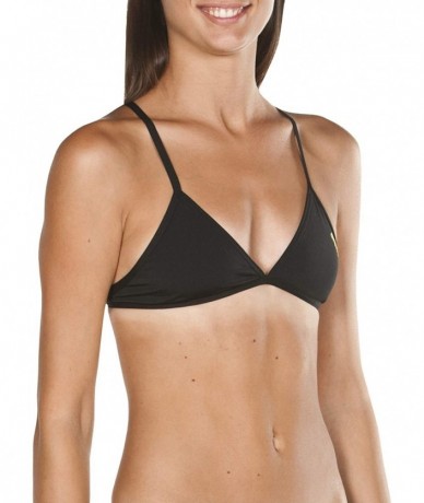 Racing Women's Rule Breaker Feel Triangle MaxLife Bikini Top - Black - CX18CKLO0L7 $39.80