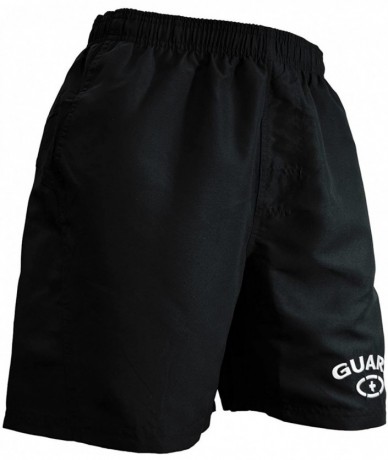 Board Shorts Men's Guard 18" Swim Board Shorts Swim Trunks Mesh Liner - Black - CW187CXHX0D $50.15