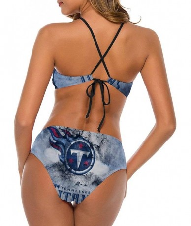 Sets Carolina Panthers Women's Sexy Swimwear Backless Push Bikini Set Two-Piece Swimsuit - Color1-1 - CI199I9N2OX $45.60