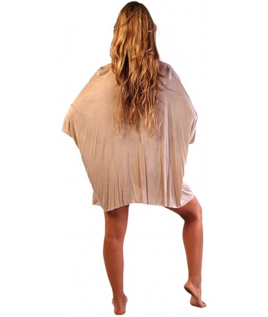 Cover-Ups Draped Poncho - Beige - CK11JYYY1NR $54.65