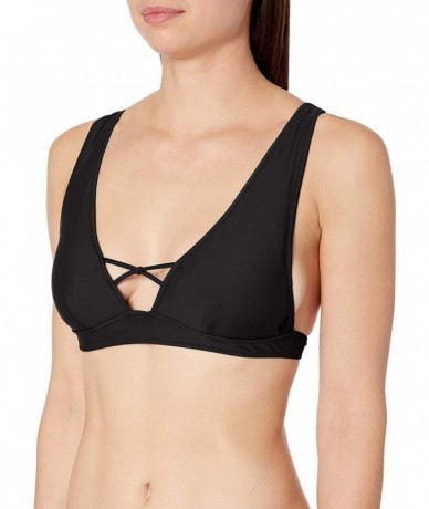 Tops Women's Simply Solid Halter - Black - CC18XTKAGIU $42.14