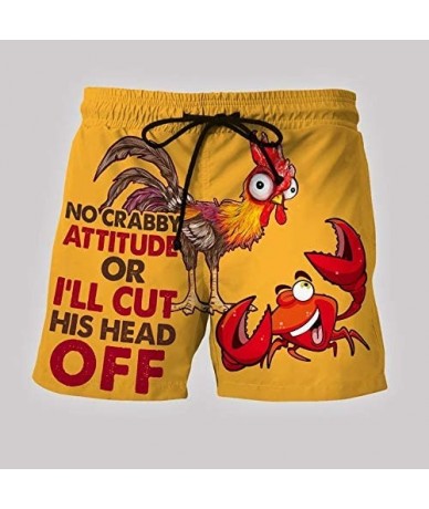 Board Shorts Men Funny Cock Beach Shorts - Stop Staring at My Cock - I AM ON FIRE Today Print Rooster Swim Trunks Pants - L -...