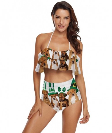 Bottoms Women's Swimsuit Two Piece Off Shoulder Flounce Ladies Swimwear of Woods - Multi 39 - CC190EEES5U $74.57