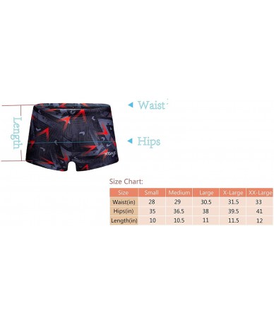 Racing Swim Boxer Briefs Short Swim Jammer Camo Racer Mens Square Leg Swimsuit - Geometric Brown - CQ18QL45XAX $31.98