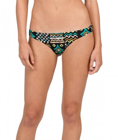 Bottoms Women's Tribal Instinct Full Bikini Bottom - Black - CF12O2GFXU8 $55.65